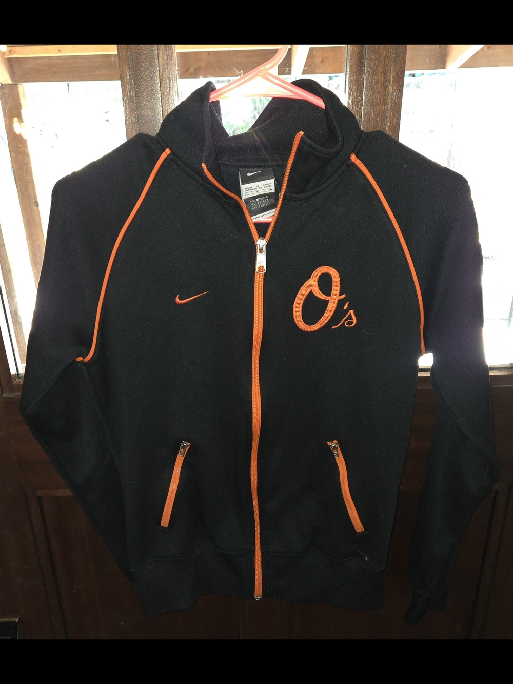 Nike Black Jacket with Orange Trim and O's Logo - Picture 2 of 9